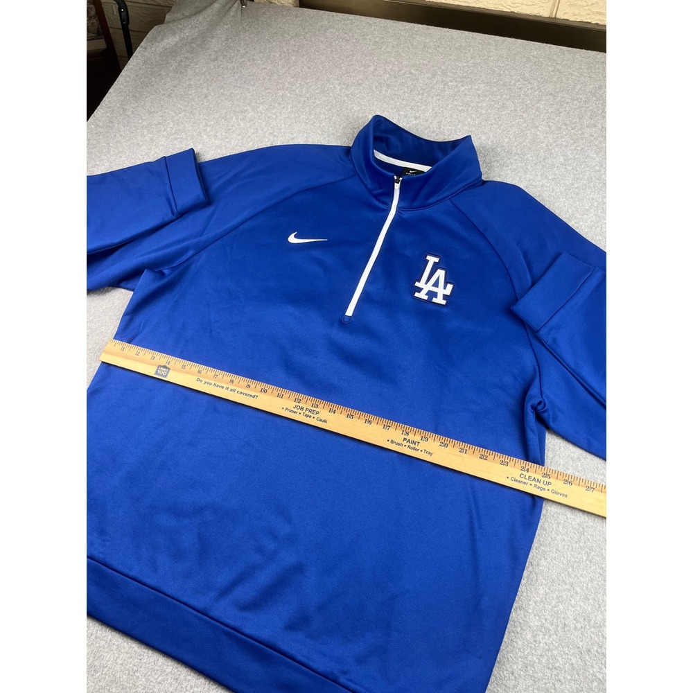 Nike Los Angeles Dodgers 1/4 Zip Pullover Mens XXL Blue MLB Dri-Fit Authentic - Picture 6 of 8